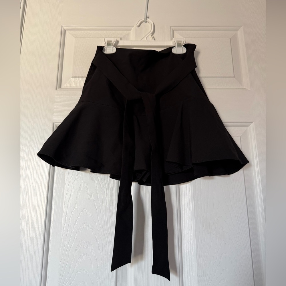 Zara Black Skort with Waist Tie